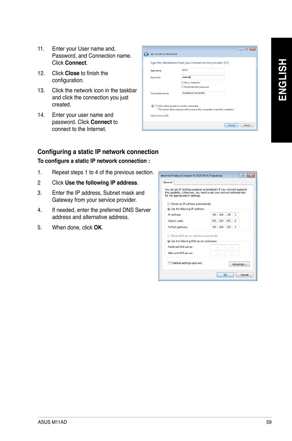En gl is h en gl is h | Asus M11AD User Manual | Page 59 / 87