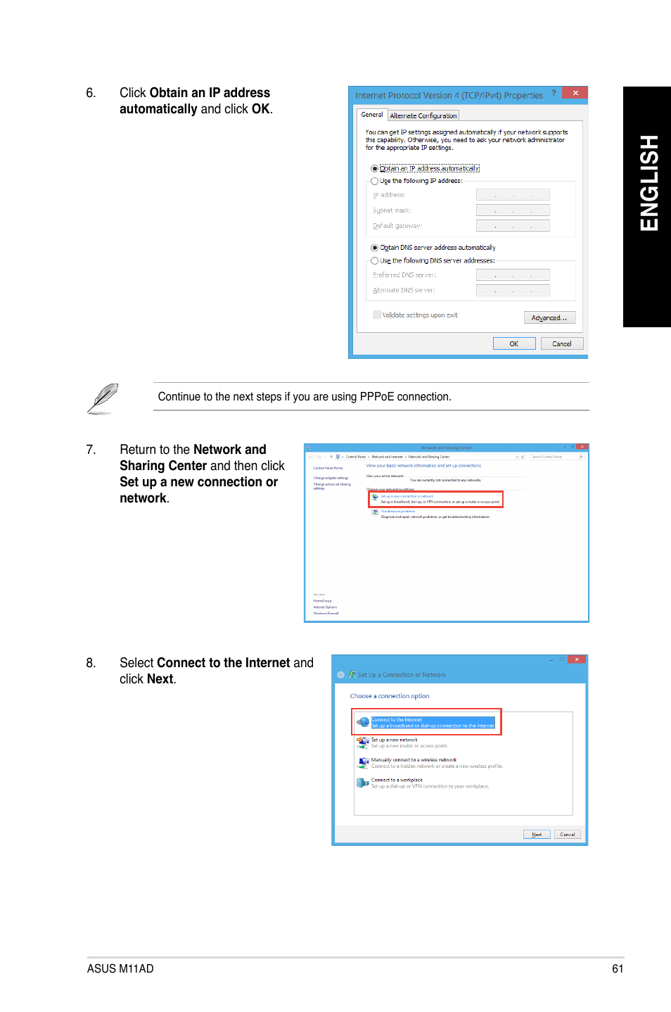 En gl is h en gl is h | Asus M11AD User Manual | Page 61 / 87