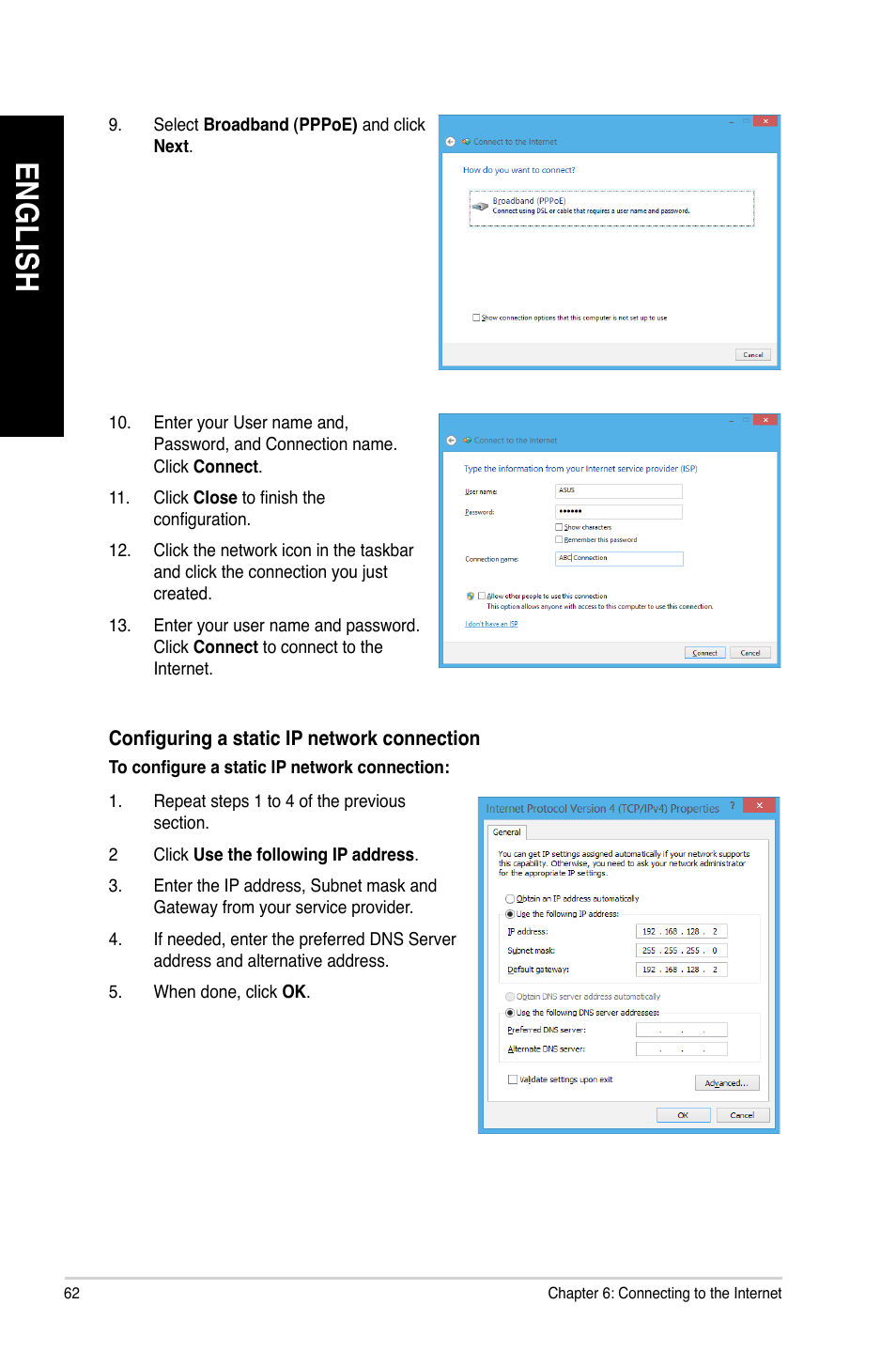 En gl is h en gl is h en gl is h en gl is h | Asus M11AD User Manual | Page 62 / 87