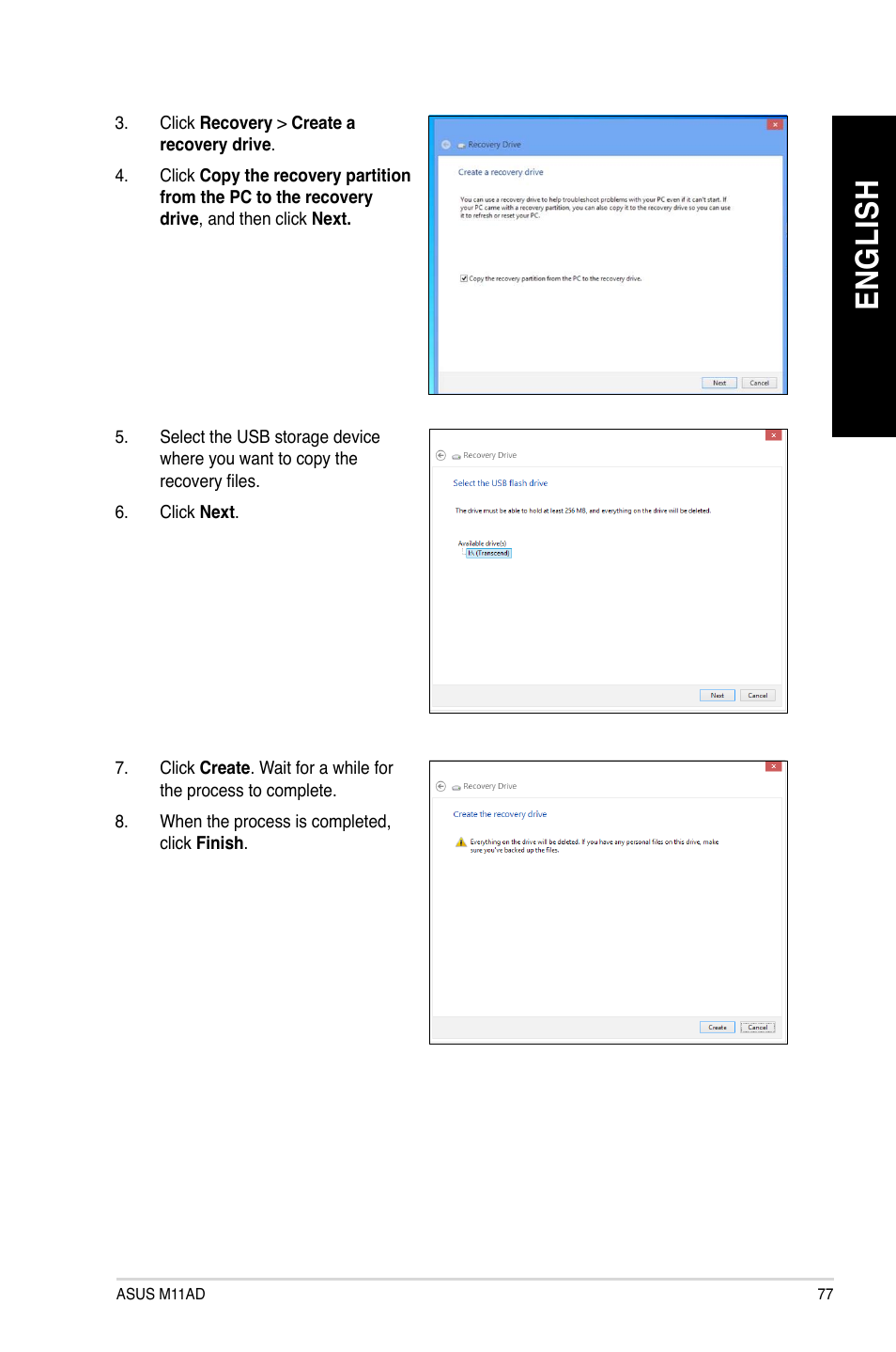 En gl is h en gl is h | Asus M11AD User Manual | Page 77 / 87