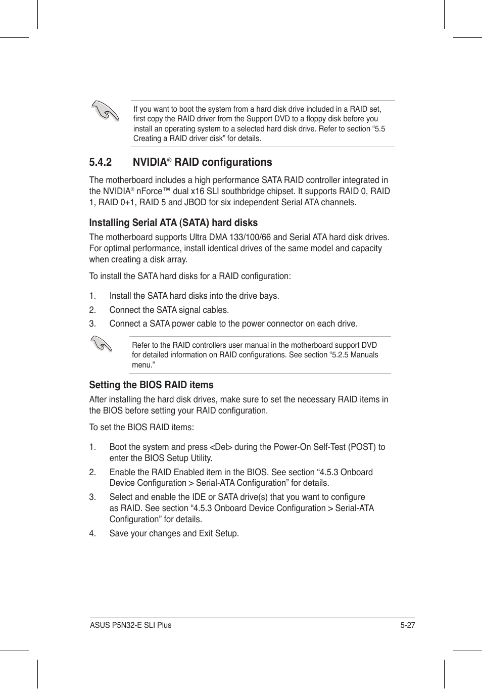 2 nvidia, Raid configurations | Asus P5N32-E SLI Plus User Manual | Page 143 / 158