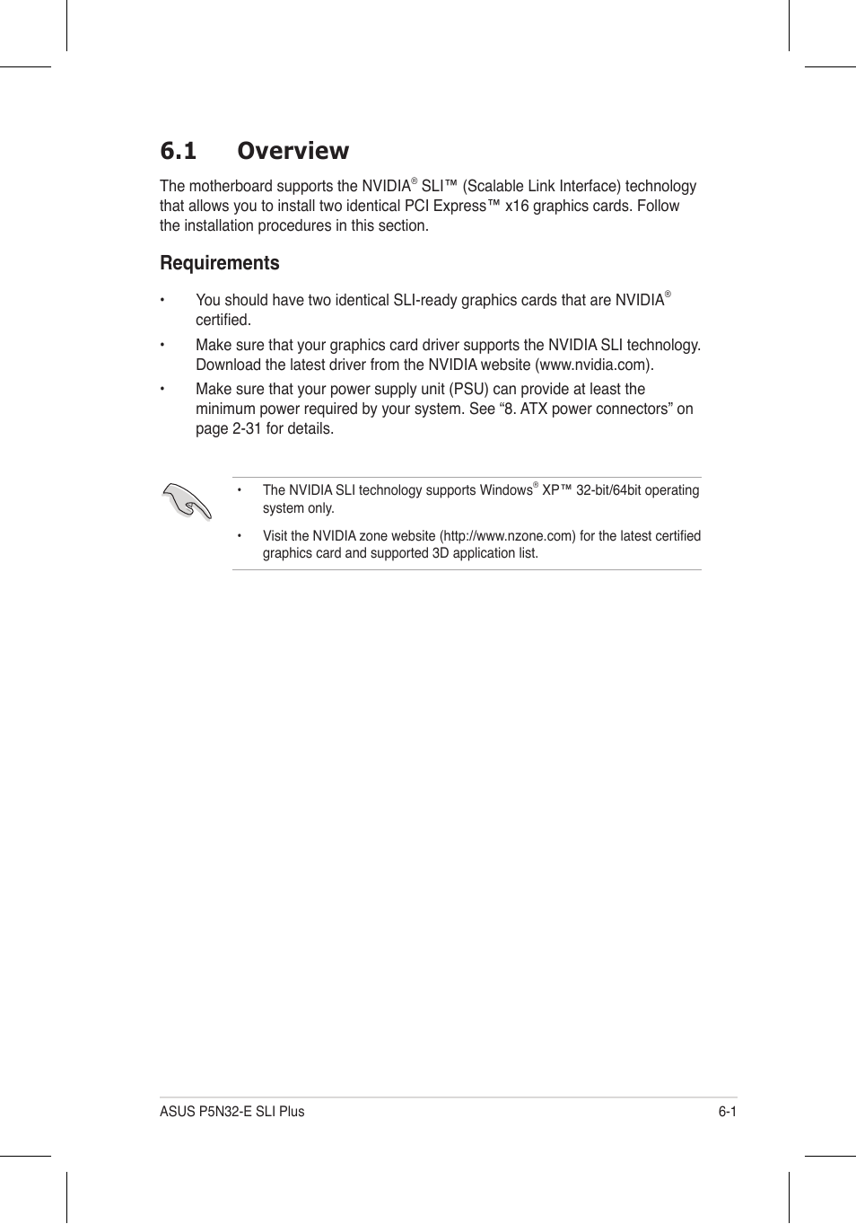 1 overview, Requirements | Asus P5N32-E SLI Plus User Manual | Page 153 / 158