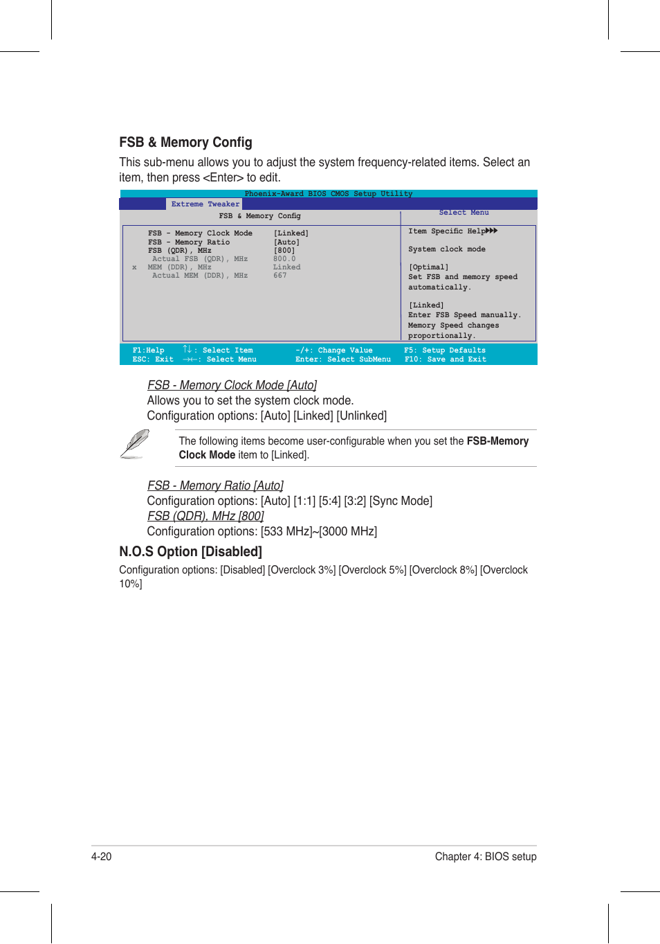 N.o.s option [disabled | Asus P5N32-E SLI Plus User Manual | Page 88 / 158