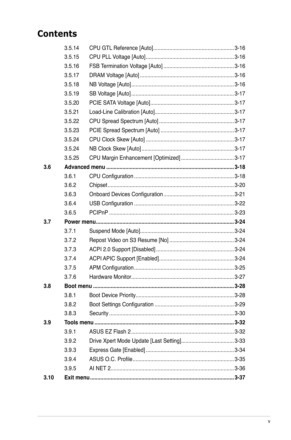 Asus P5Q PRO TURBO User Manual | Page 5 / 124