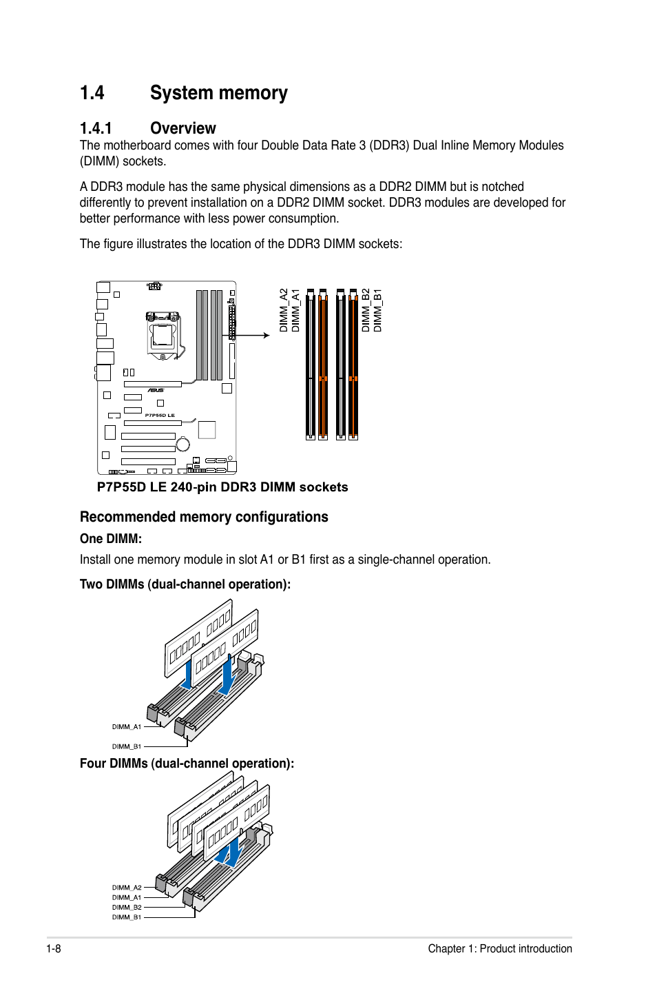 Asus P7P55D LE User Manual | Page 20 / 68