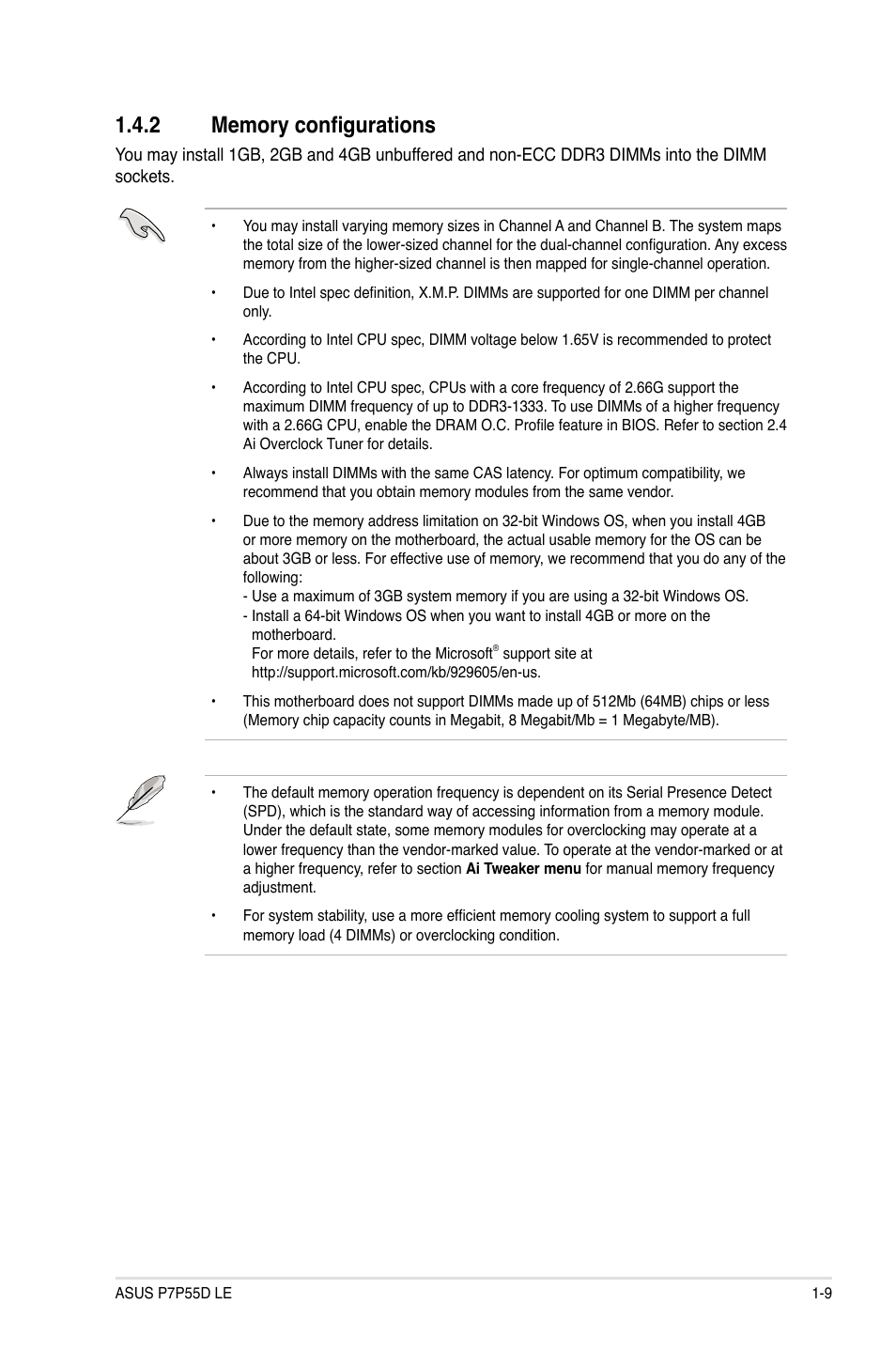 Asus P7P55D LE User Manual | Page 21 / 68