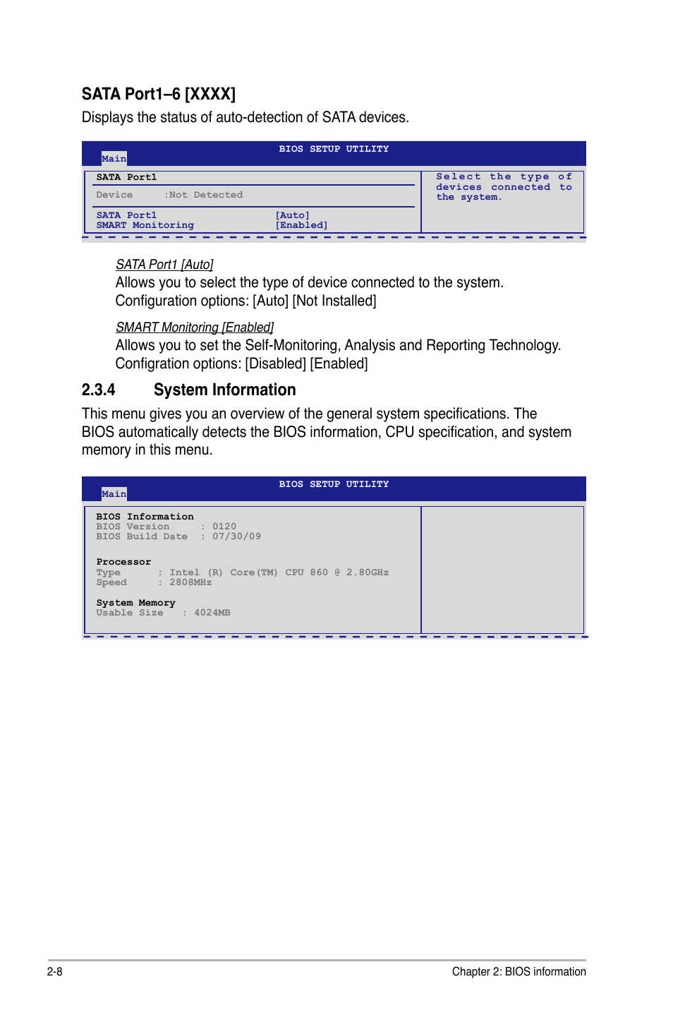 4 system information | Asus P7P55D LE User Manual | Page 46 / 68