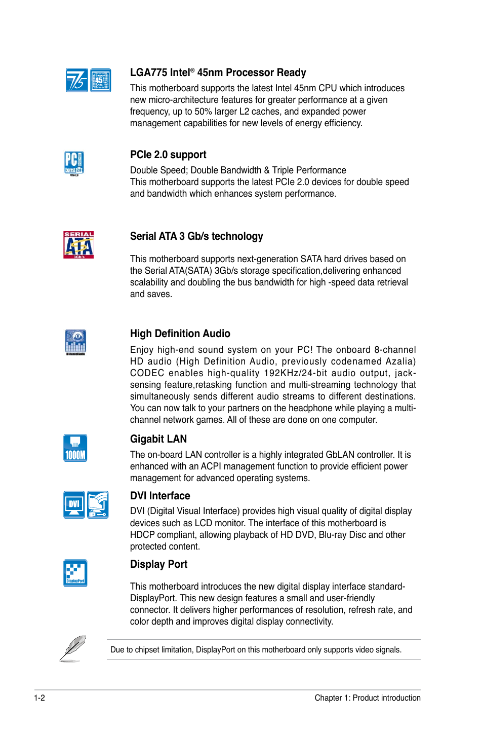 Asus P5QL-CM User Manual | Page 12 / 60