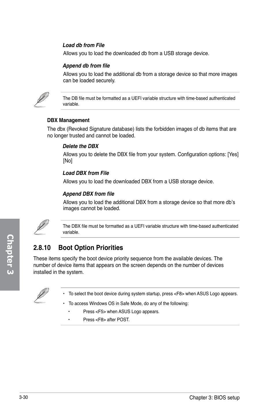 Chapter 3, 10 boot option priorities | Asus A88X-PRO User Manual | Page 102 / 142