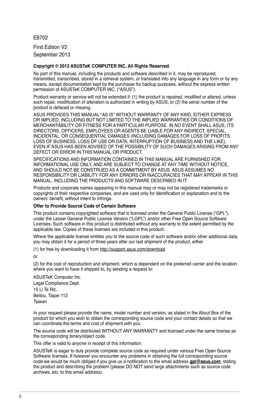 Asus A88X-PRO User Manual | Page 2 / 142