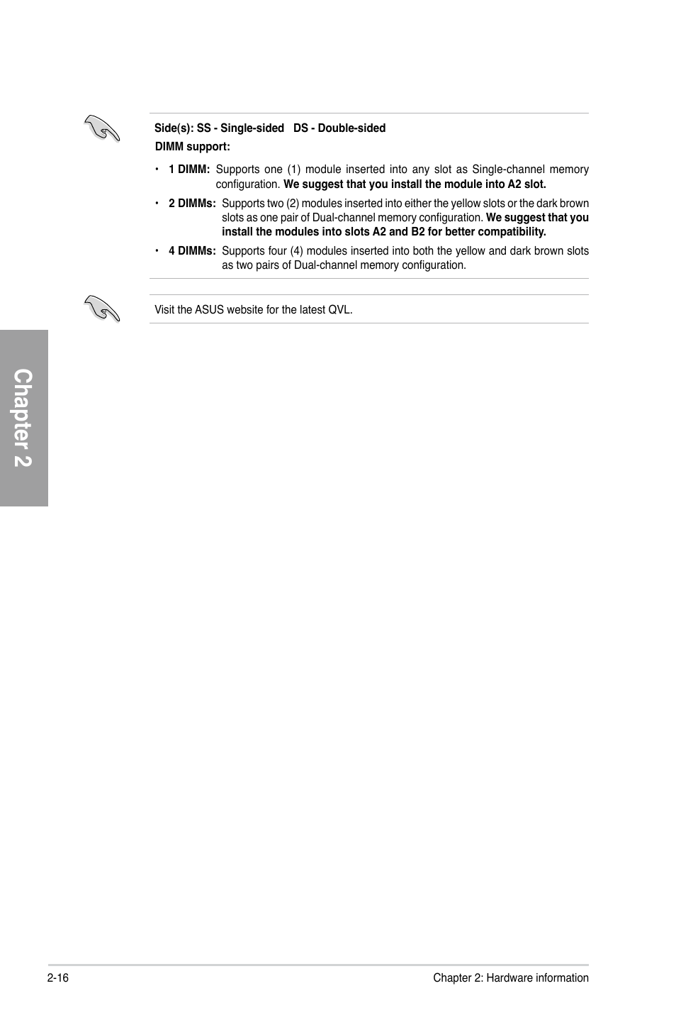 Chapter 2 | Asus A88X-PRO User Manual | Page 36 / 142