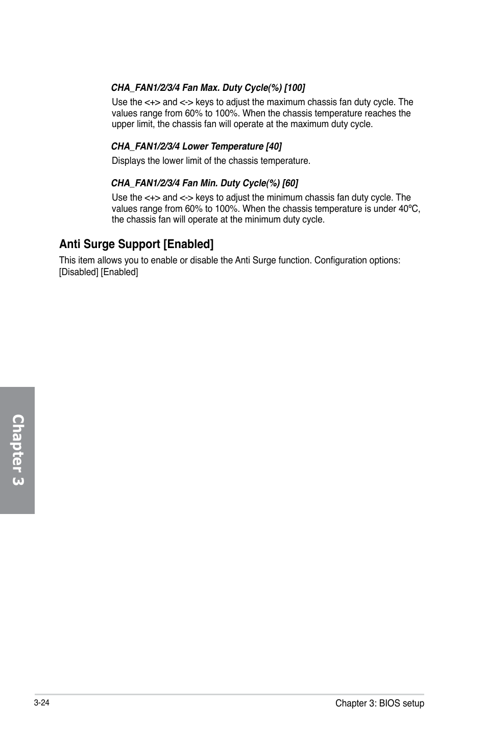 Chapter 3, Anti surge support [enabled | Asus A88X-PRO User Manual | Page 96 / 142
