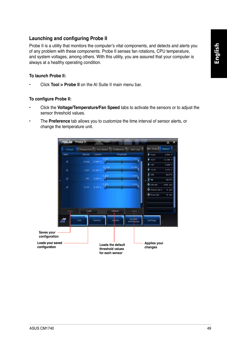 English | Asus CM1740 User Manual | Page 49 / 198