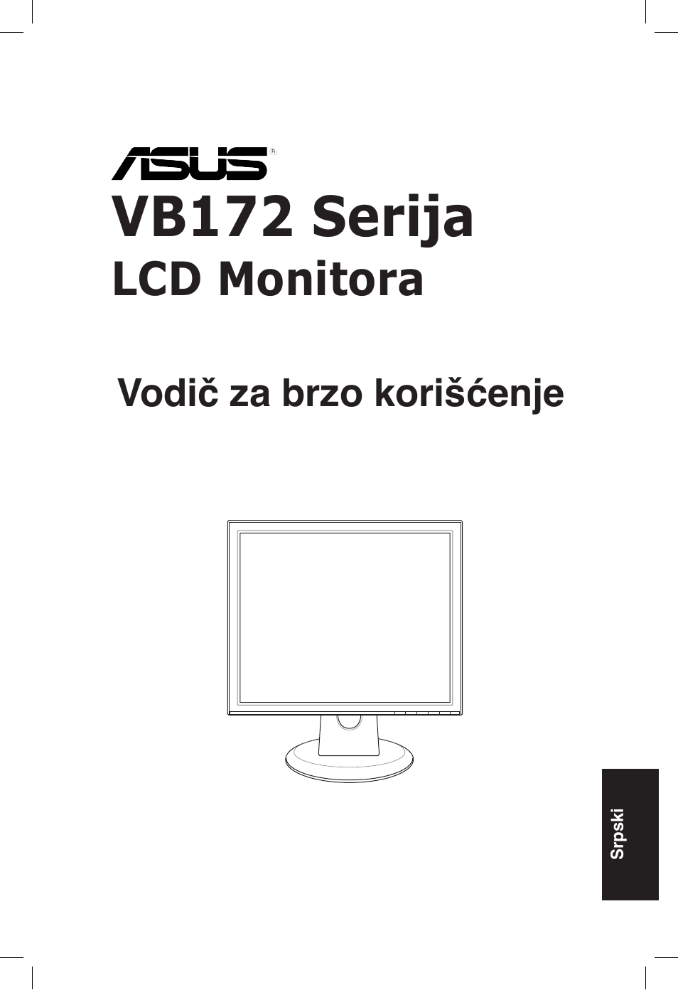 Vb172 serija, Lcd monitora | Asus VB172T User Manual | Page 95 / 102