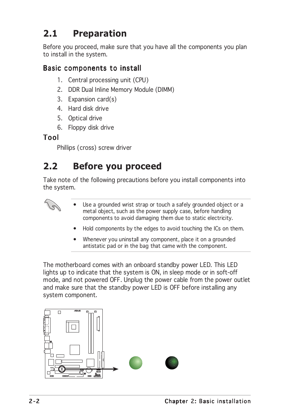 1 preparation, 2 before you proceed | Asus Vintage-AE1 User Manual | Page 20 / 96