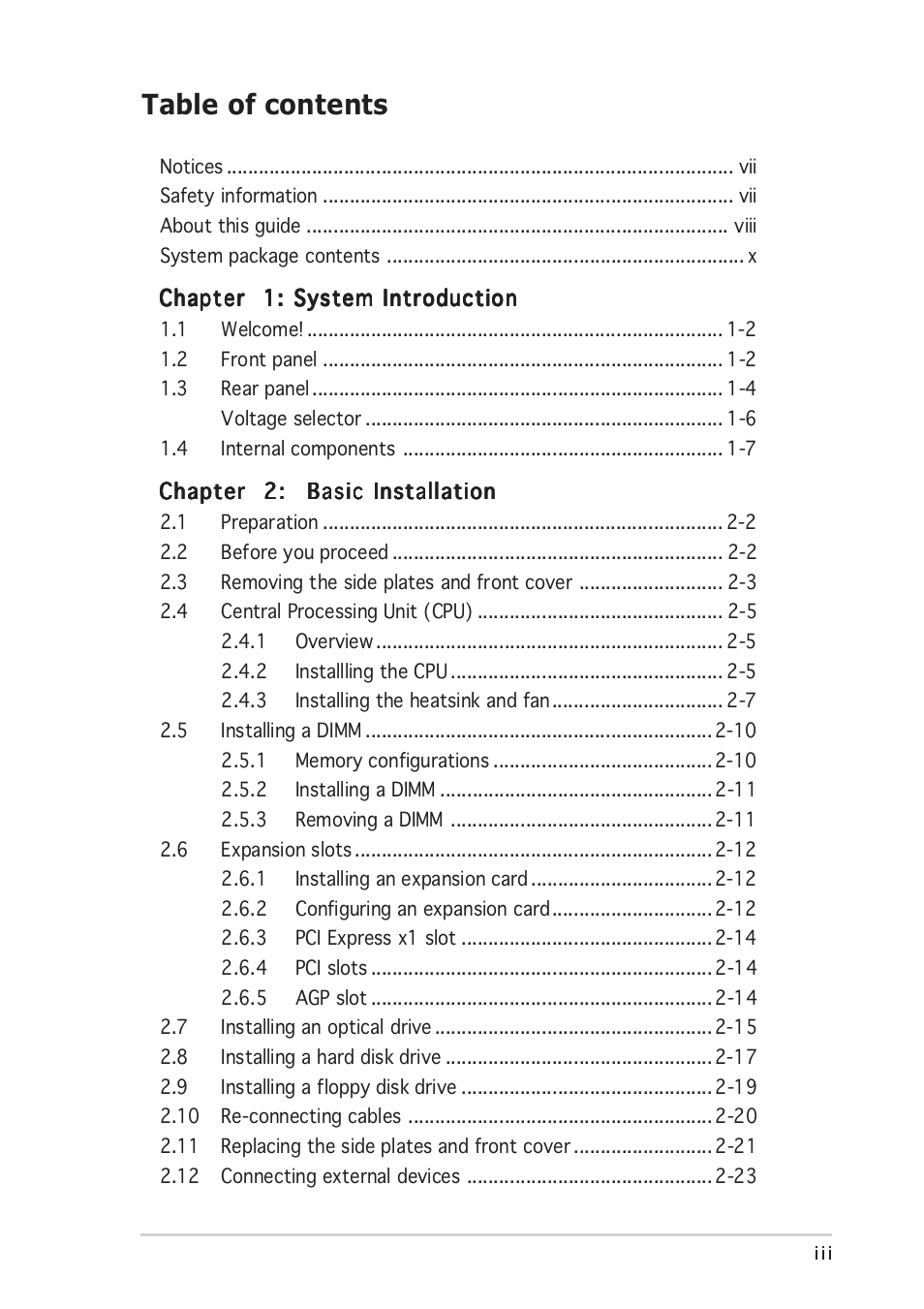 Asus Vintage-AE1 User Manual | Page 3 / 96