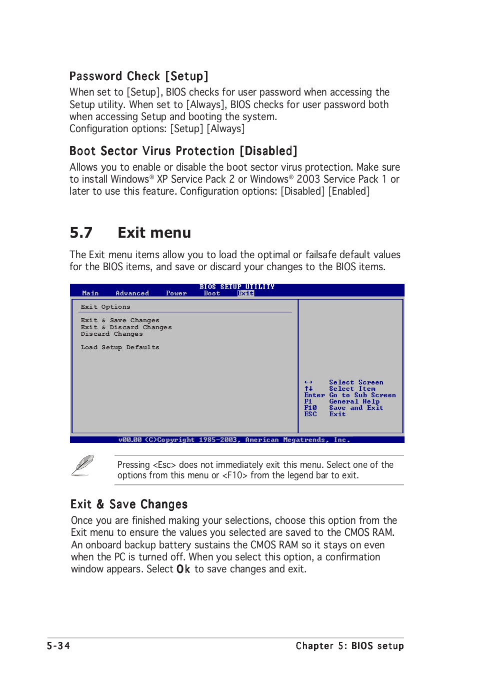 7 exit menu | Asus Vintage-AE1 User Manual | Page 94 / 96