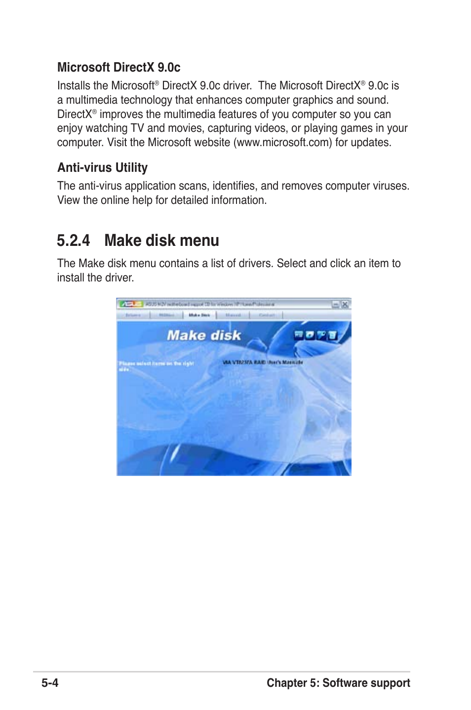 4 make disk menu | Asus M2V User Manual | Page 100 / 118