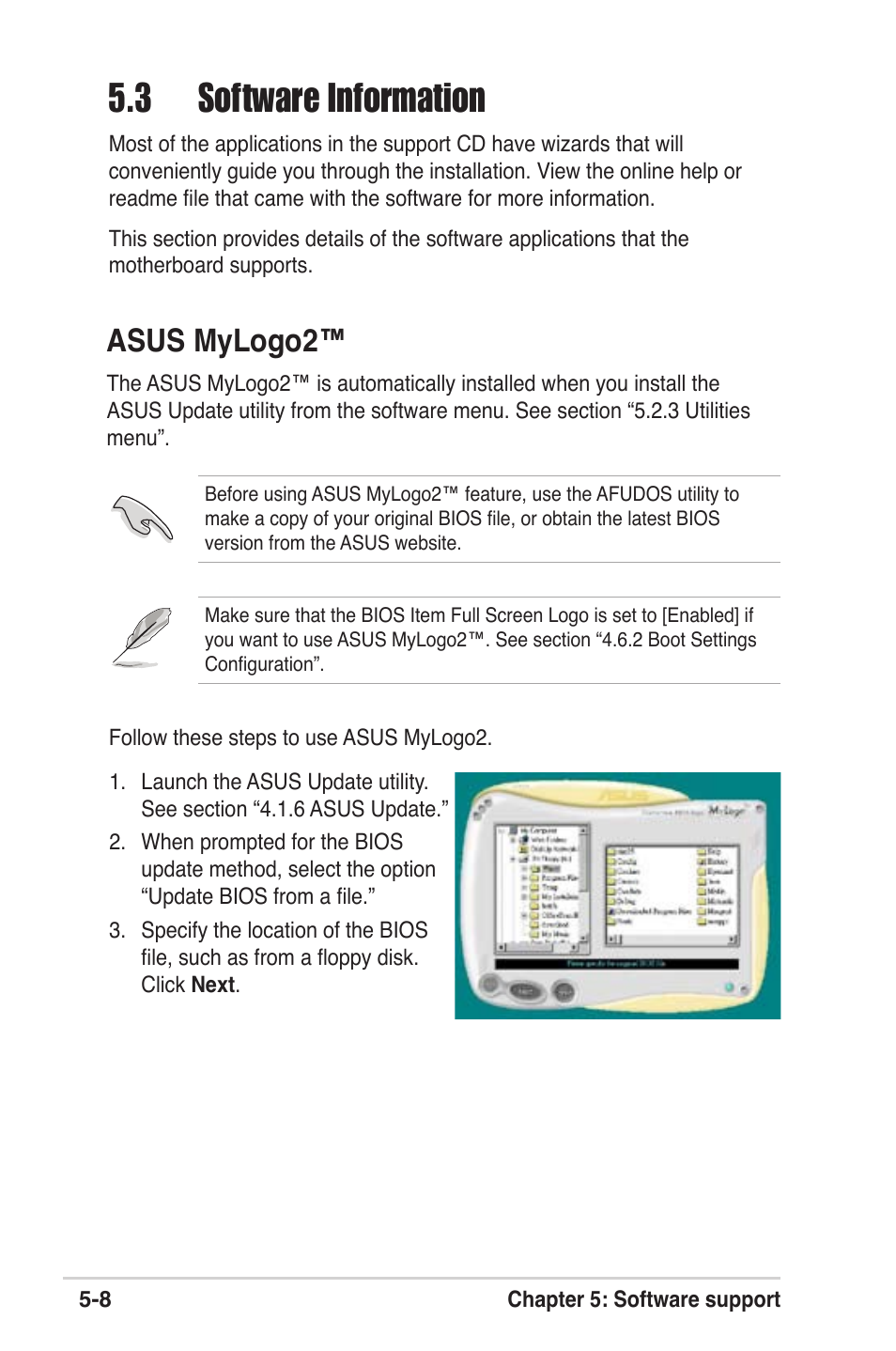 3 software information, Asus mylogo2 | Asus M2V User Manual | Page 104 / 118