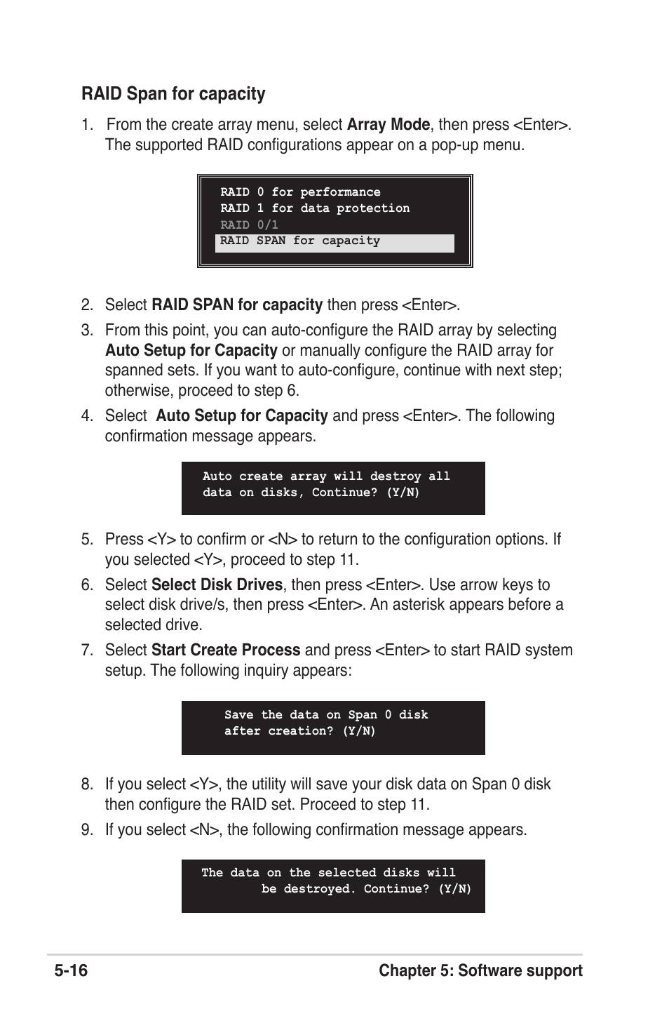 Raid span for capacity | Asus M2V User Manual | Page 112 / 118