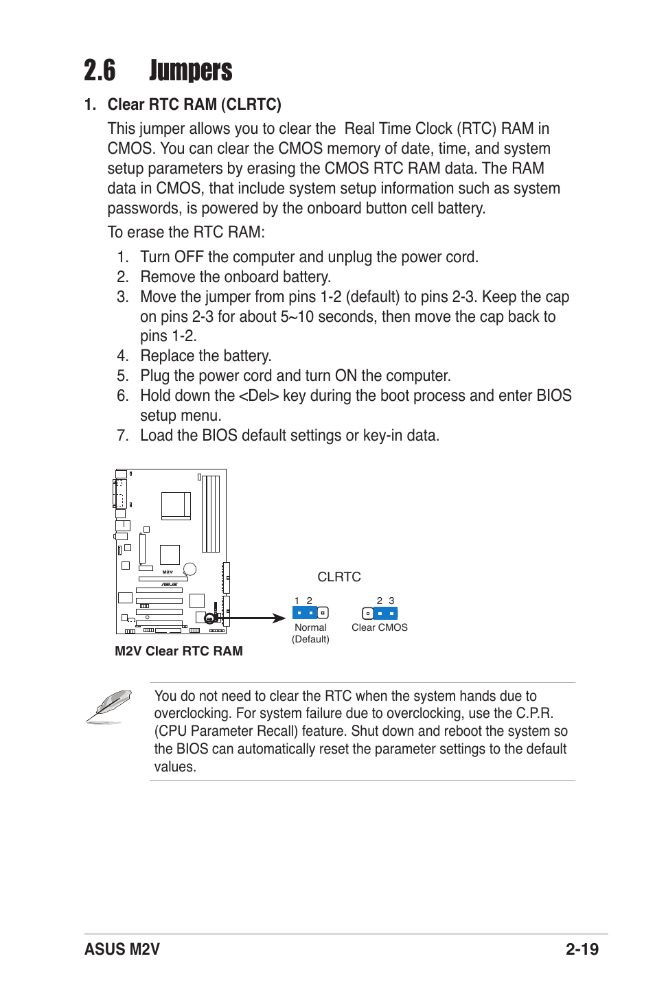 6 jumpers | Asus M2V User Manual | Page 41 / 118