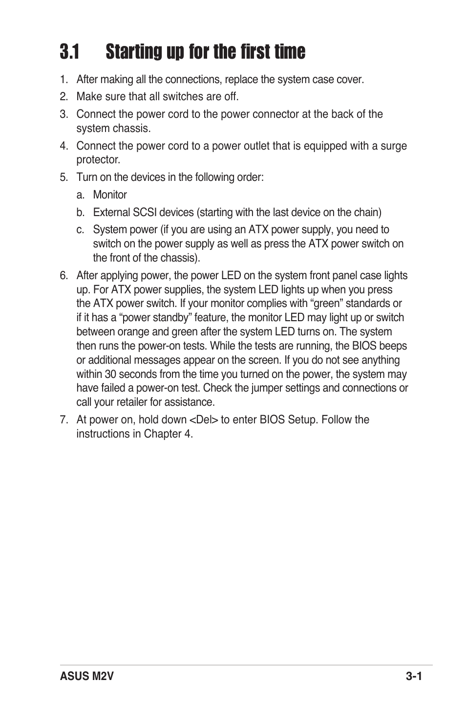 1 starting up for the first time | Asus M2V User Manual | Page 55 / 118