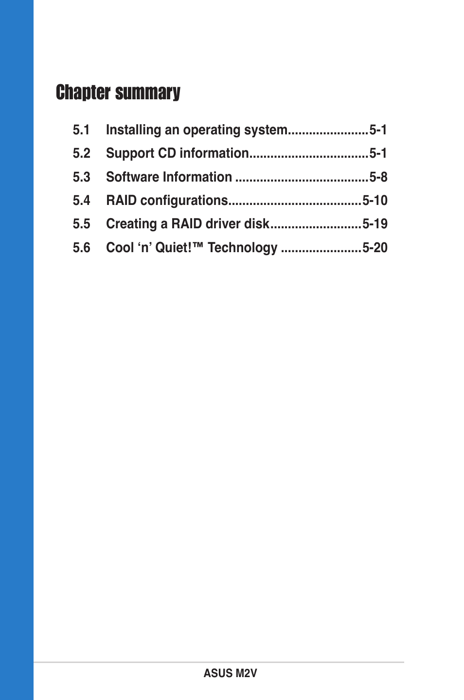 Chapter summary | Asus M2V User Manual | Page 96 / 118