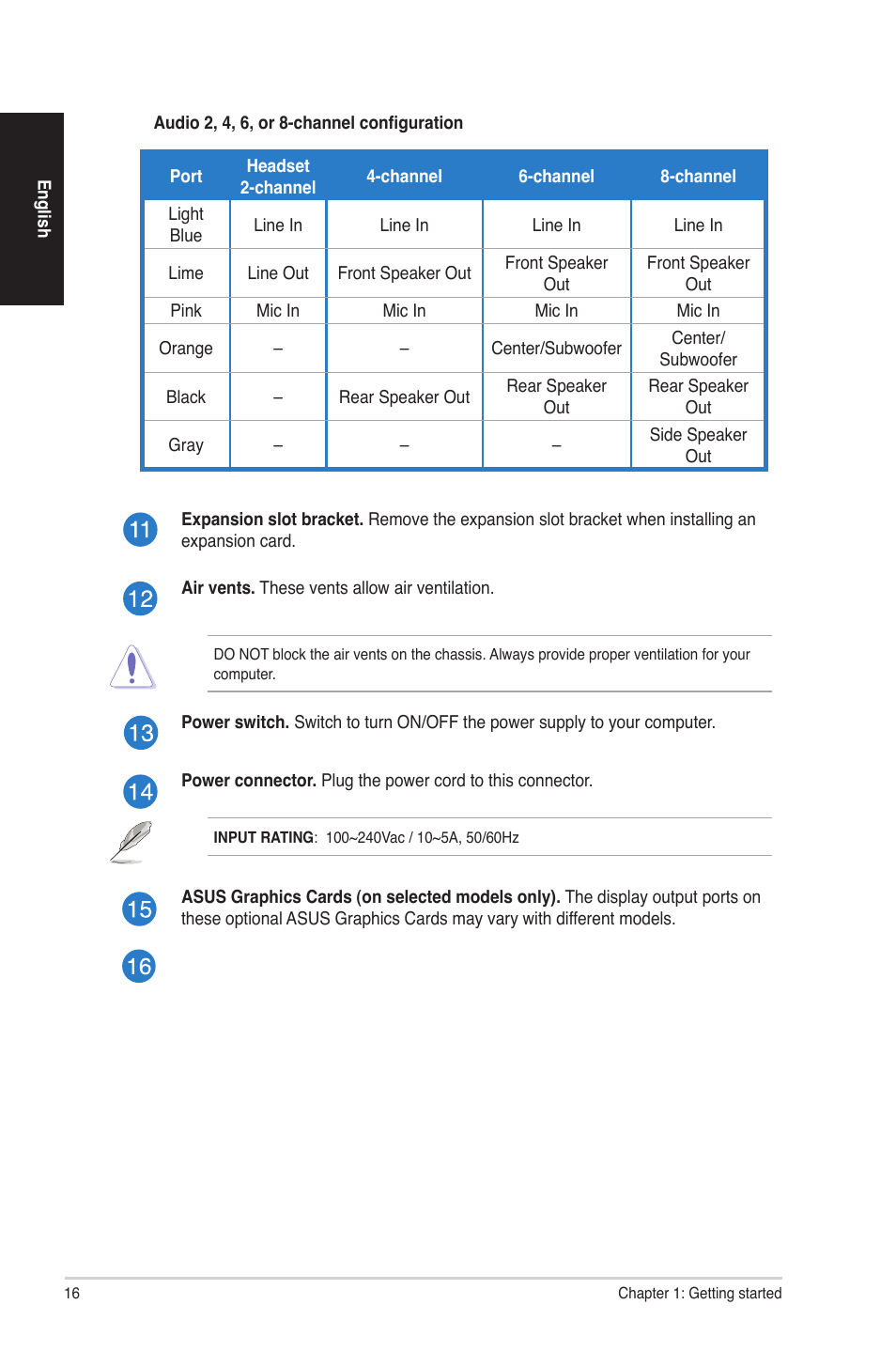 Asus G50AB User Manual | Page 16 / 83