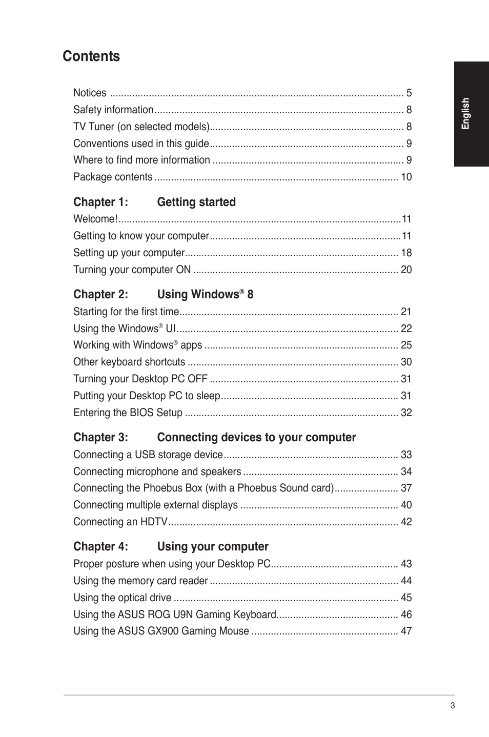 Asus G50AB User Manual | Page 3 / 83