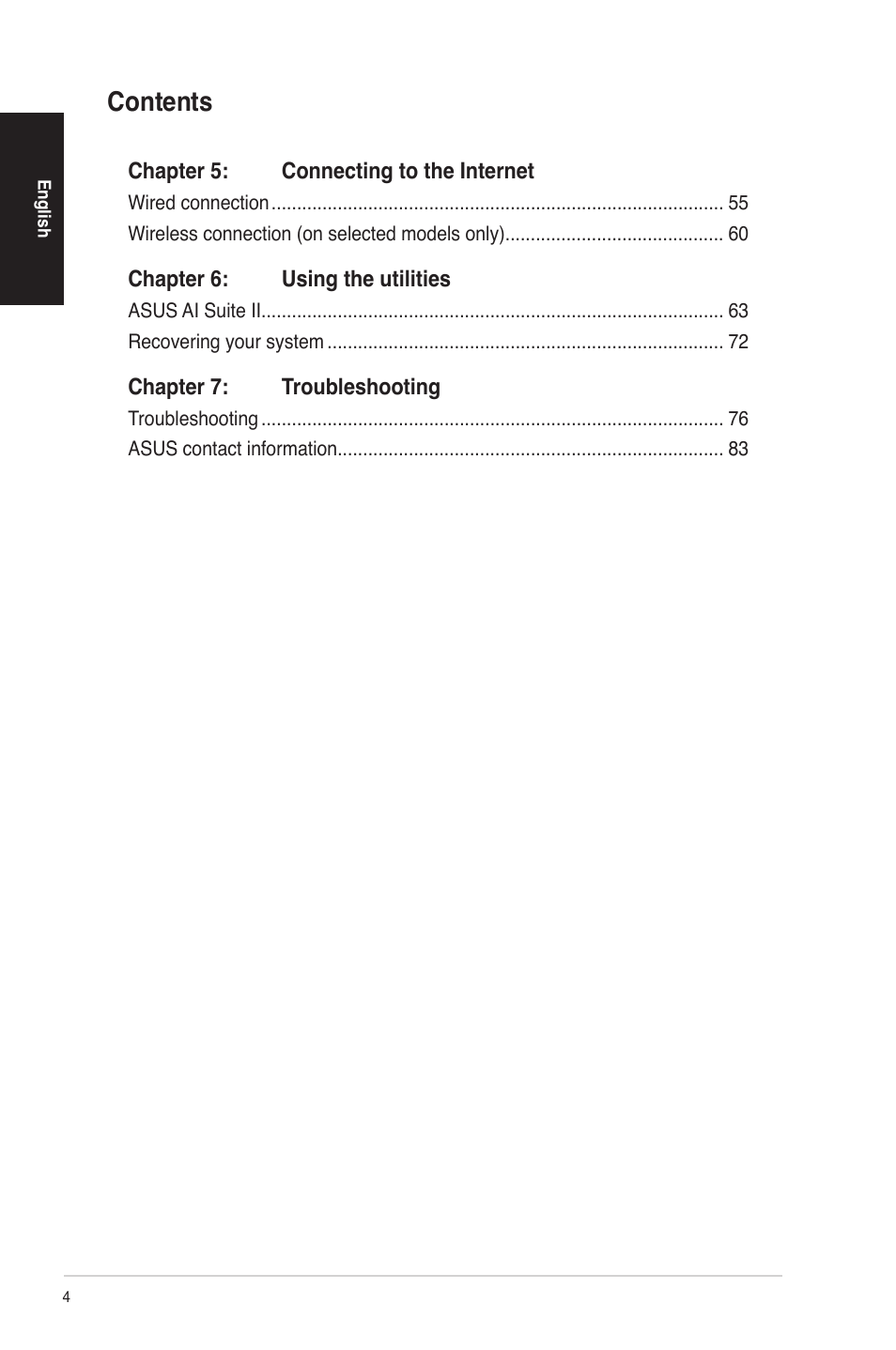 Asus G50AB User Manual | Page 4 / 83