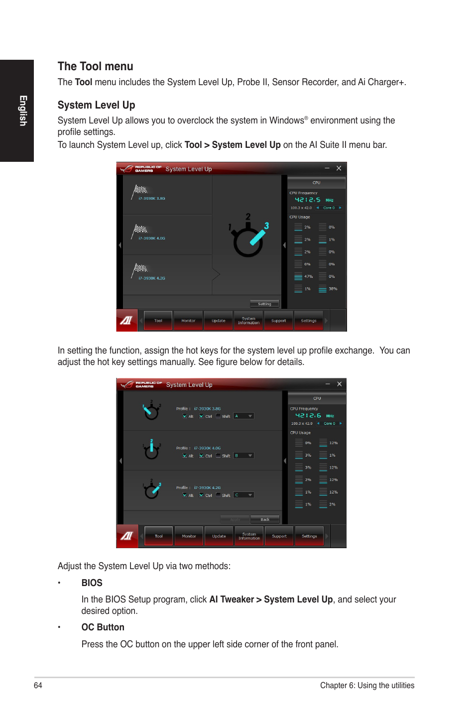 The tool menu | Asus G50AB User Manual | Page 64 / 83