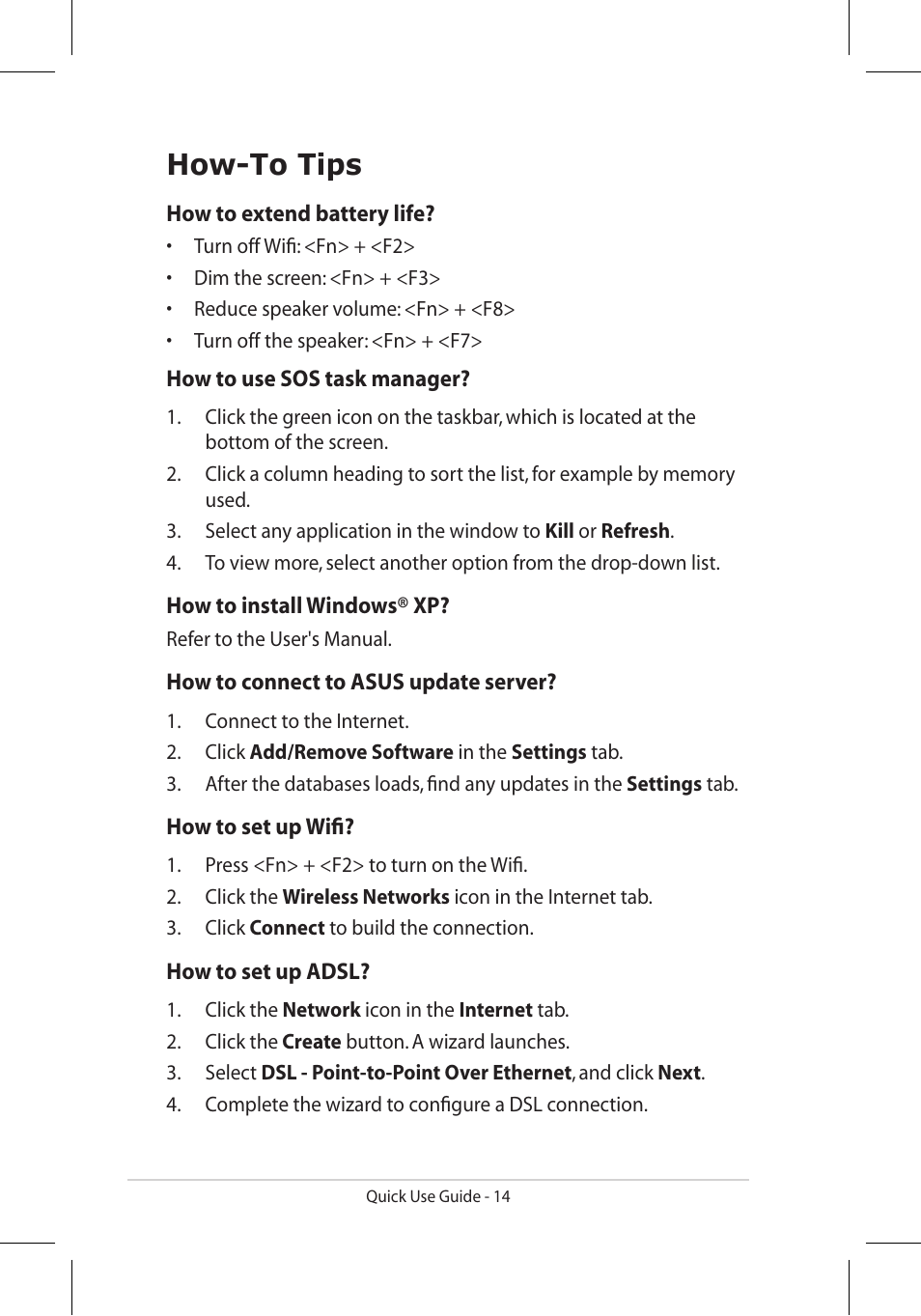 How-to tips | Asus Eee PC 900/XP User Manual | Page 14 / 14