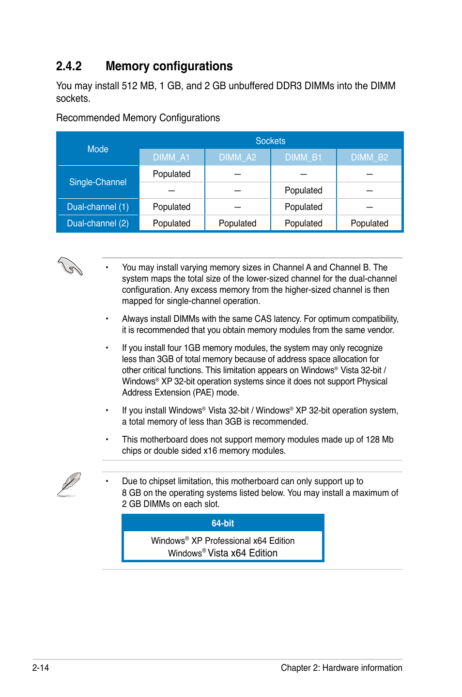 Asus P5E64 WS Professional User Manual | Page 40 / 180