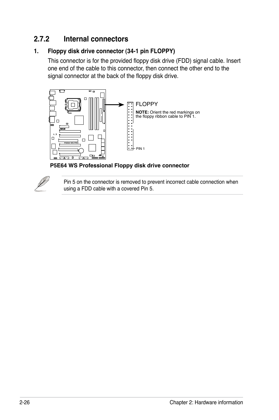2 internal connectors | Asus P5E64 WS Professional User Manual | Page 52 / 180