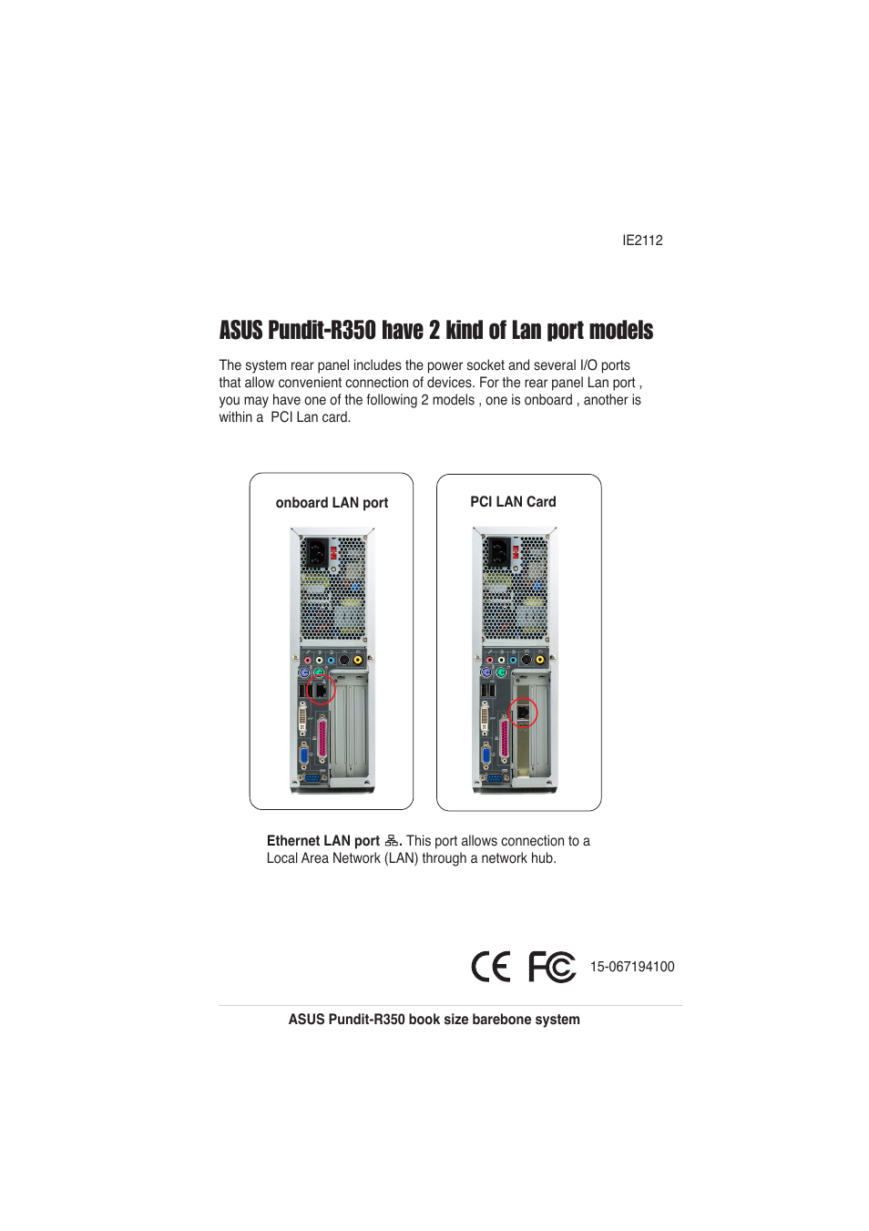 Asus Pundit-R350 User Manual | 1 page