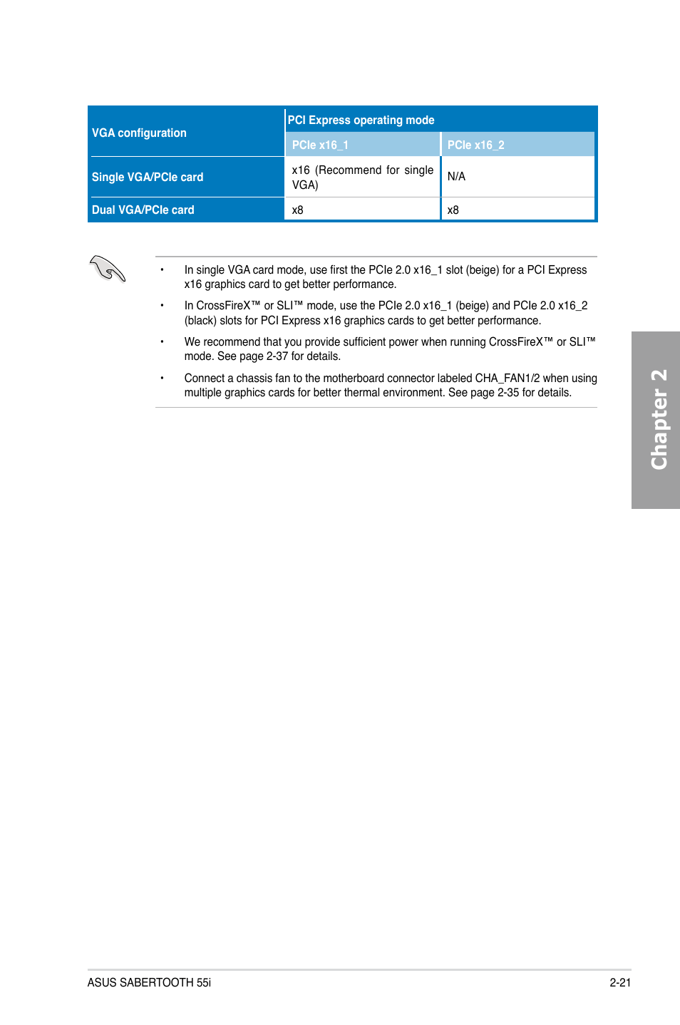 Chapter 2 | Asus Sabertooth 55i User Manual | Page 41 / 124