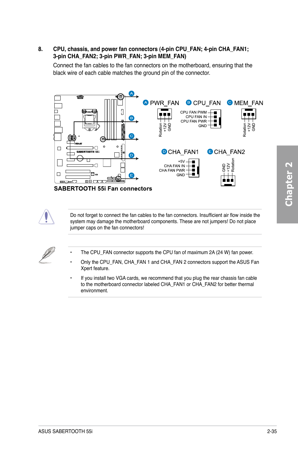 Chapter 2 | Asus Sabertooth 55i User Manual | Page 55 / 124