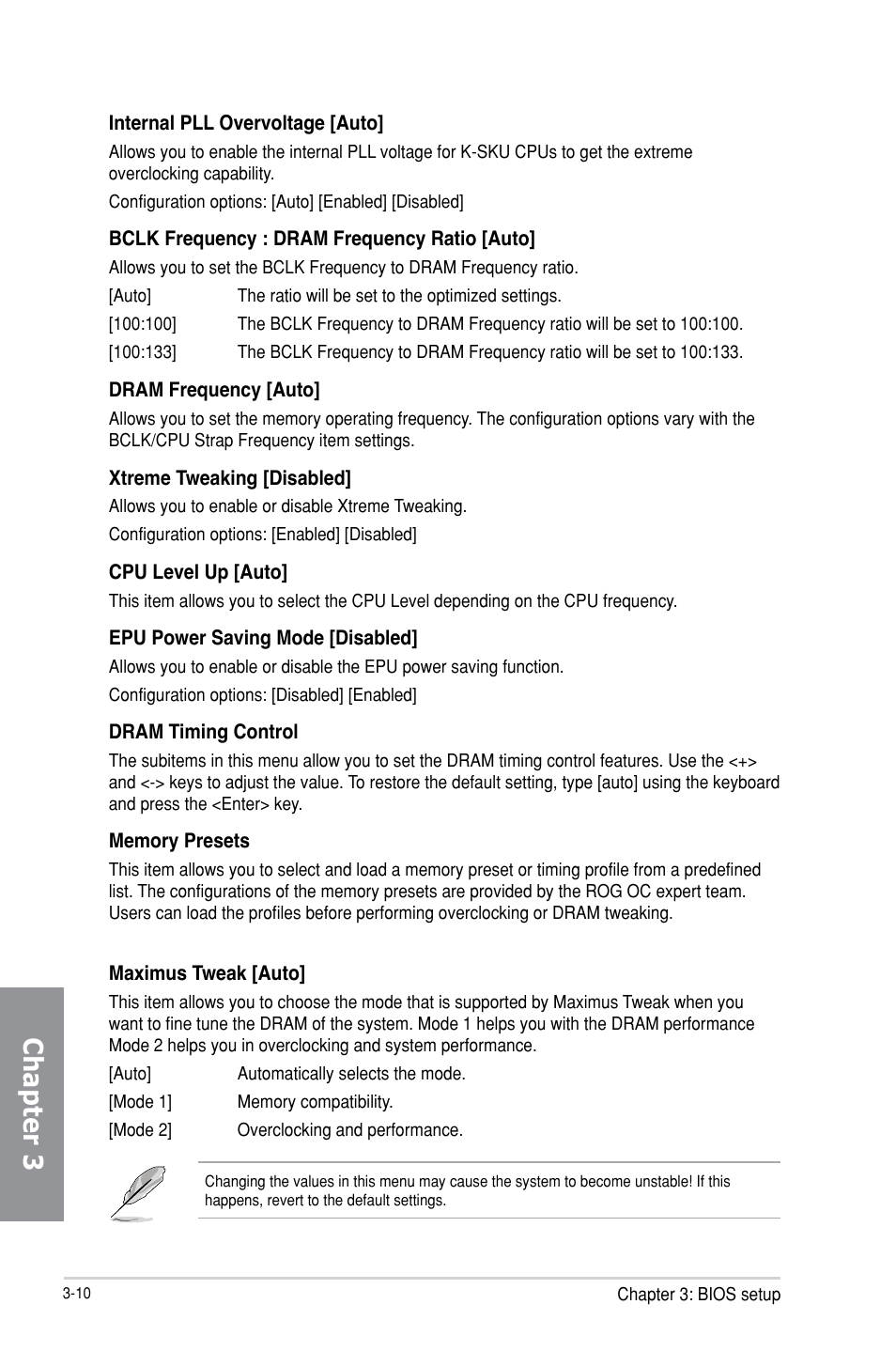 Chapter 3 | Asus MAXIMUS VI EXTREME User Manual | Page 100 / 218