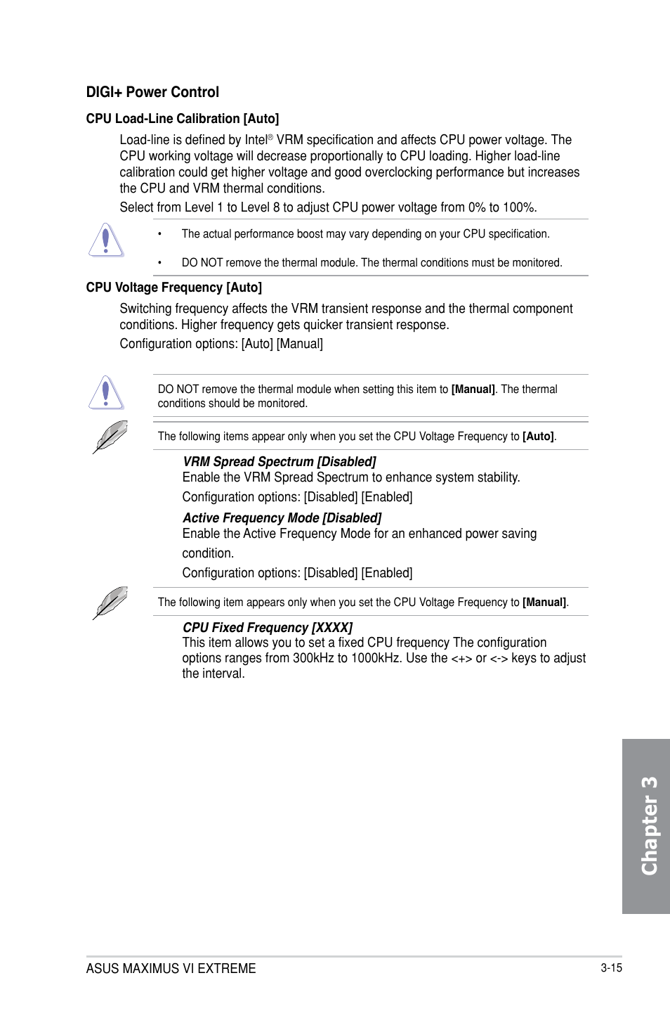Chapter 3 | Asus MAXIMUS VI EXTREME User Manual | Page 105 / 218