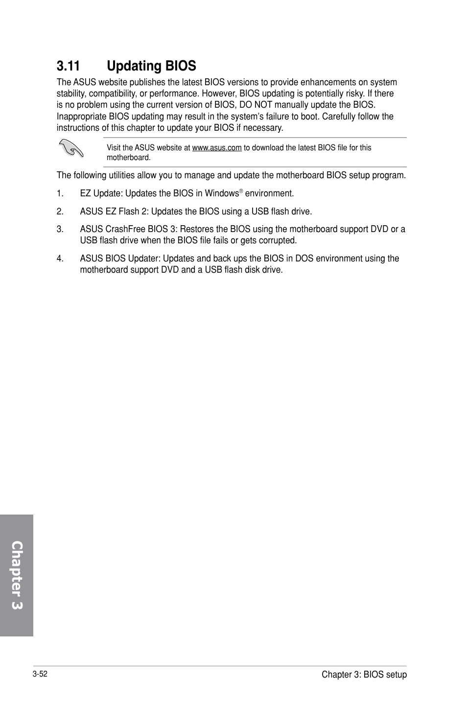 Chapter 3 3.11 updating bios | Asus MAXIMUS VI EXTREME User Manual | Page 142 / 218
