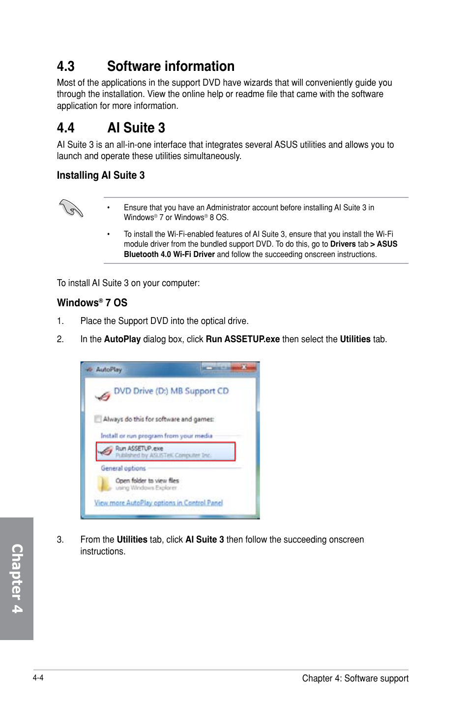 Chapter 4 4.3 software information, 4 ai suite 3 | Asus MAXIMUS VI EXTREME User Manual | Page 152 / 218