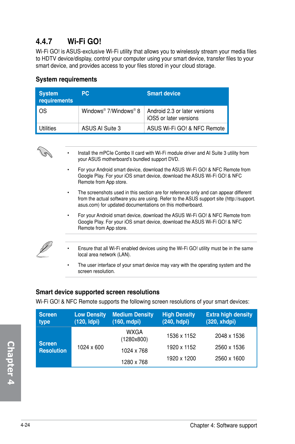 Chapter 4, 7 wi-fi go | Asus MAXIMUS VI EXTREME User Manual | Page 172 / 218