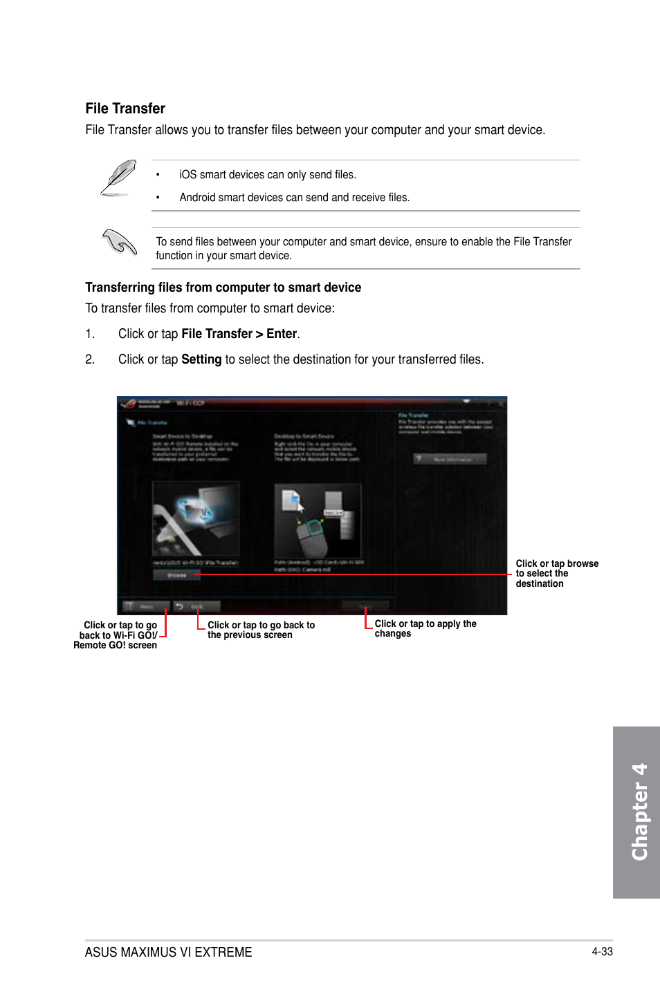 Chapter 4, File transfer | Asus MAXIMUS VI EXTREME User Manual | Page 181 / 218