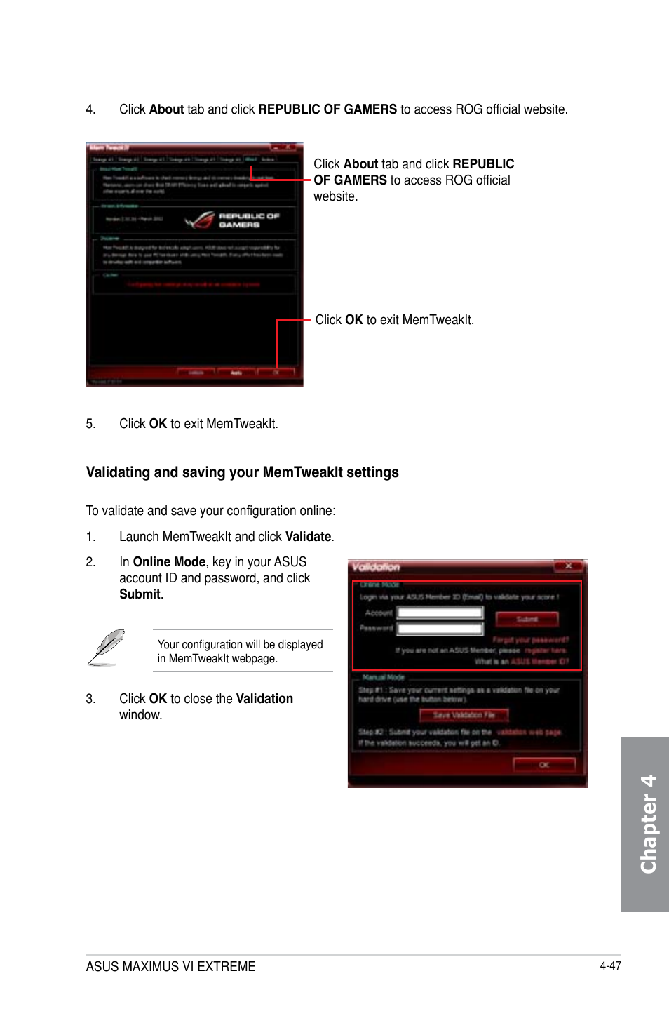 Chapter 4 | Asus MAXIMUS VI EXTREME User Manual | Page 195 / 218