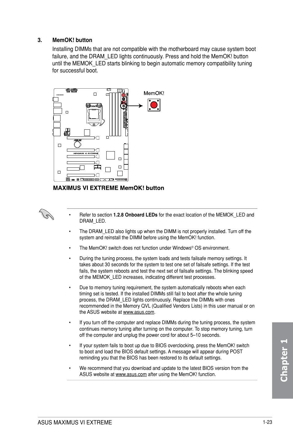 Chapter 1 | Asus MAXIMUS VI EXTREME User Manual | Page 39 / 218
