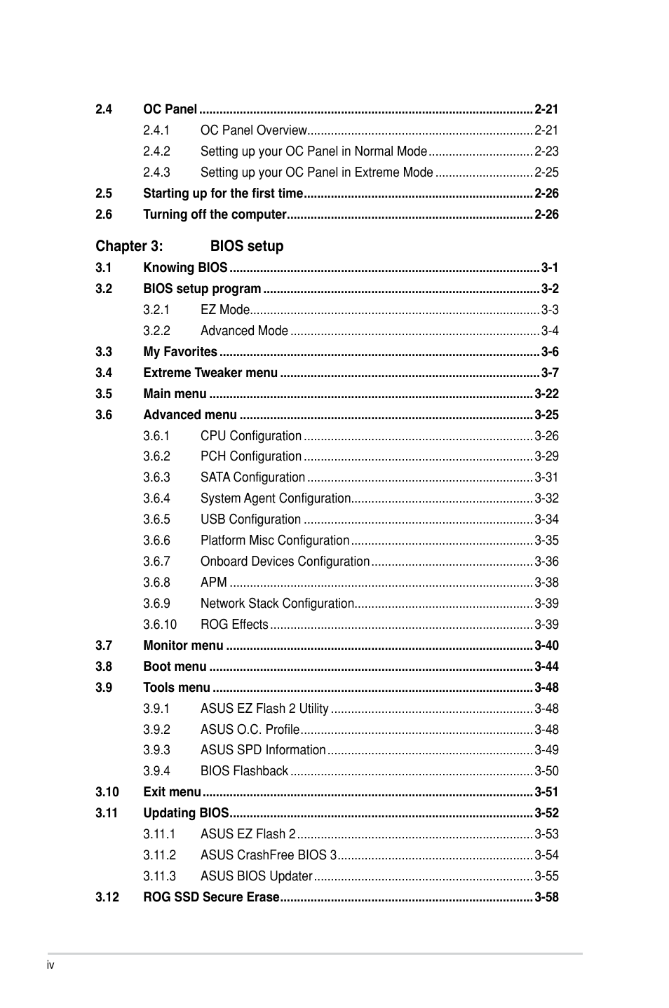 Asus MAXIMUS VI EXTREME User Manual | Page 4 / 218