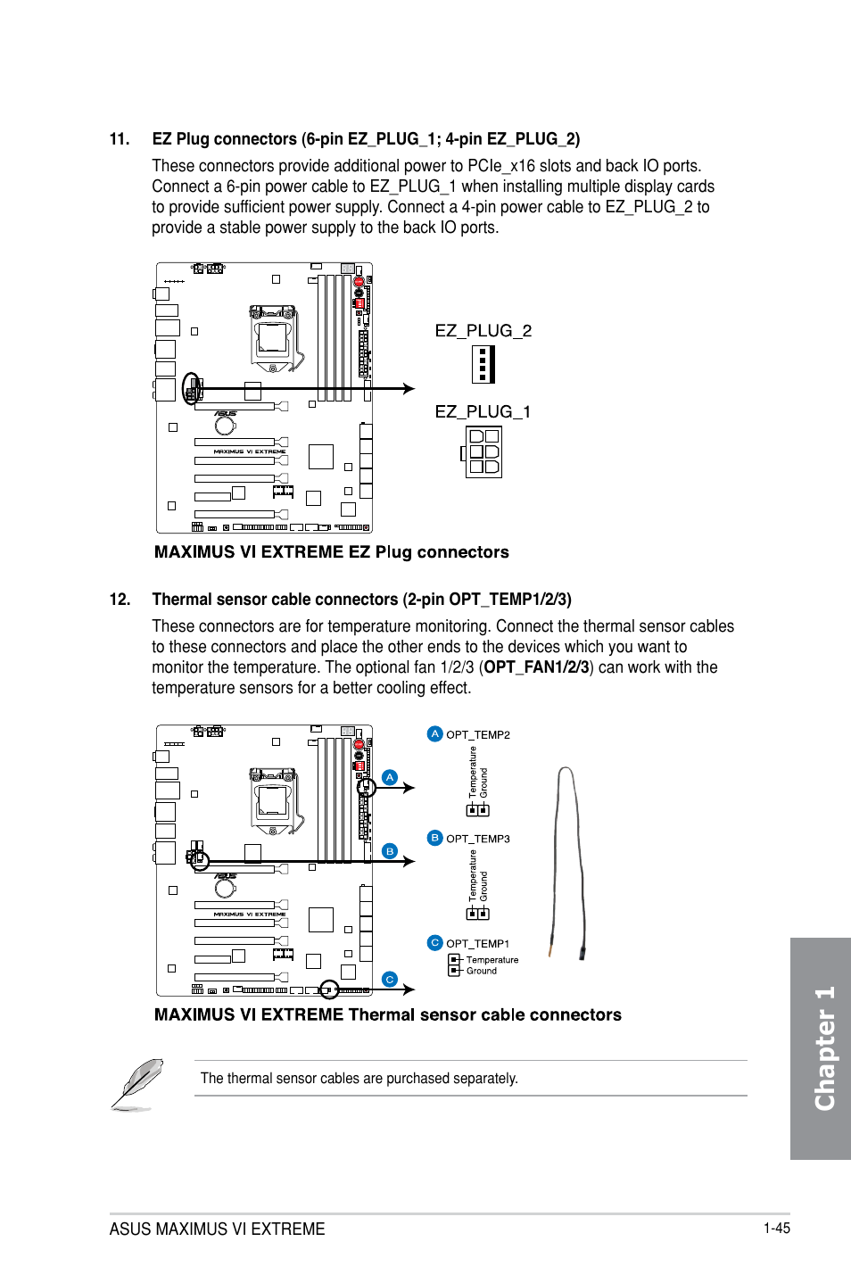 Chapter 1 | Asus MAXIMUS VI EXTREME User Manual | Page 61 / 218