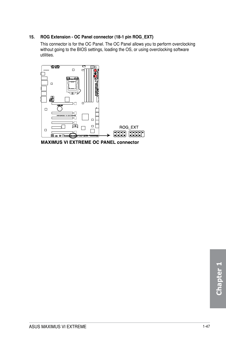 Chapter 1 | Asus MAXIMUS VI EXTREME User Manual | Page 63 / 218