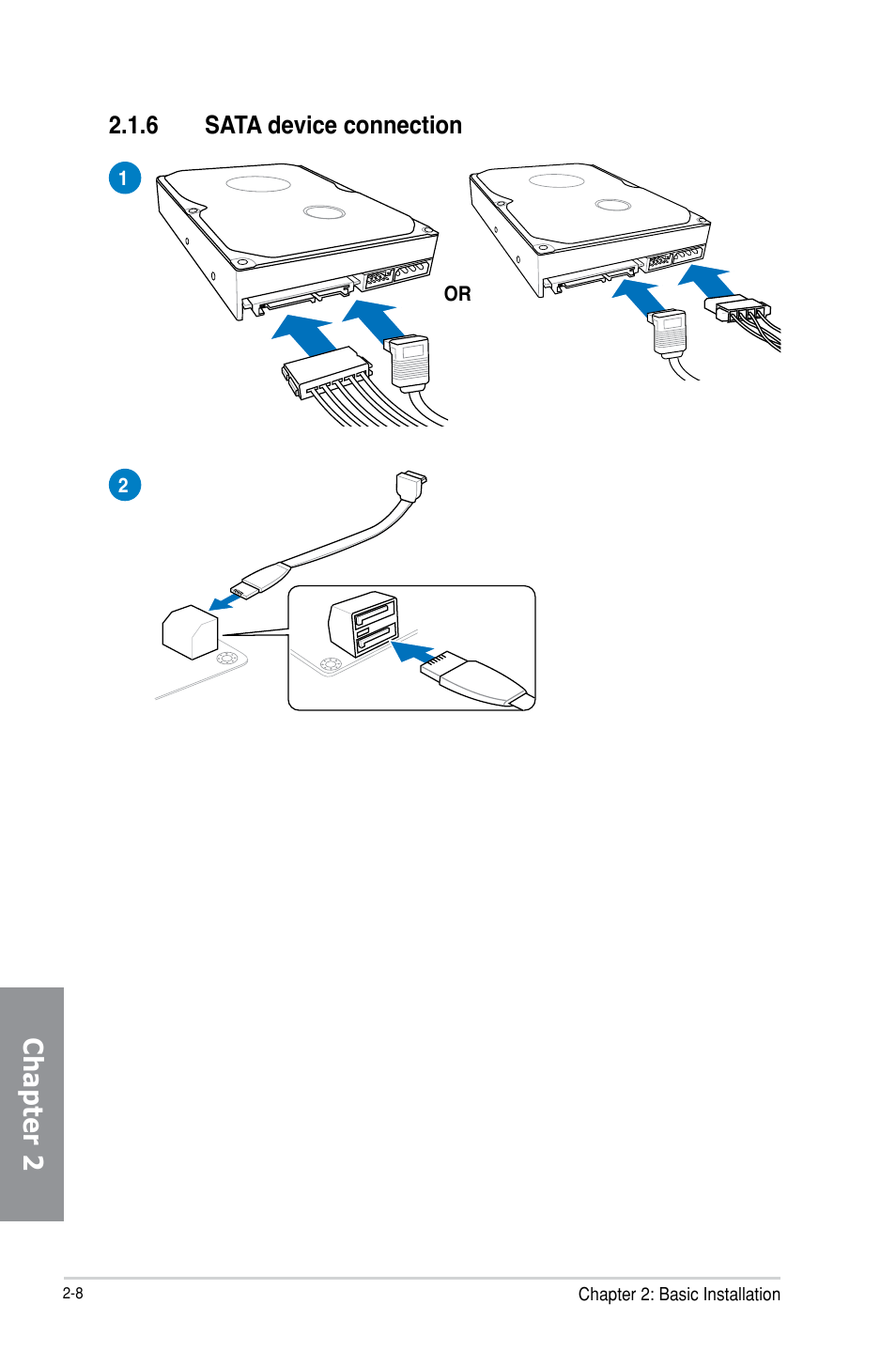 Chapter 2, 6 sata device connection | Asus MAXIMUS VI EXTREME User Manual | Page 72 / 218