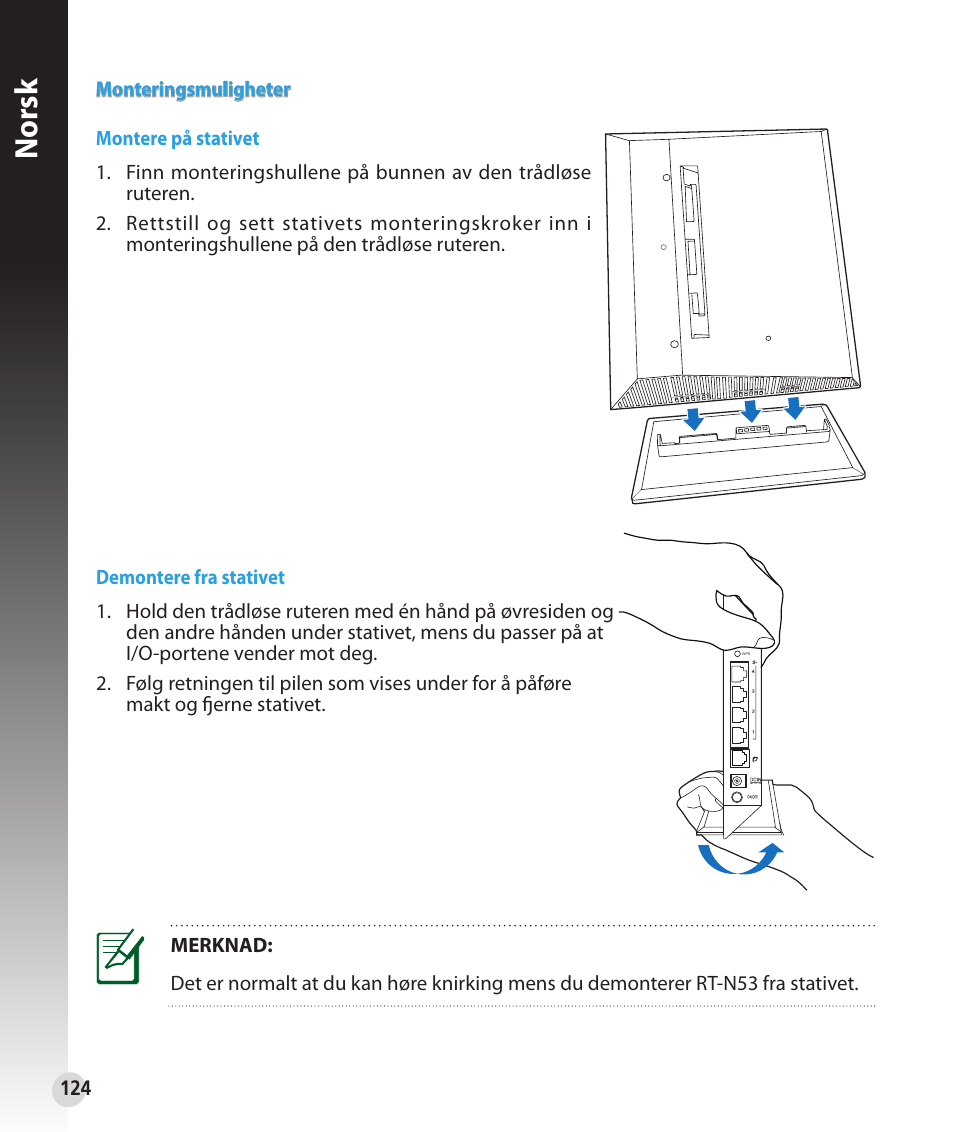 Norsk | Asus RT-N53 User Manual | Page 124 / 202